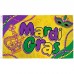 Mardi Gras Beads 3' x 5' Polyester Flag, Pole and Mount