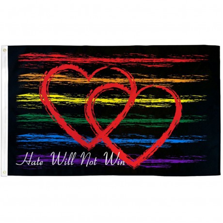 Hate Will Not Win 3' x 5' Polyester Flag
