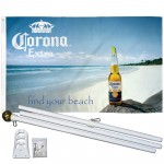 Corona Extra Find Your Beach 3' x 5' Polyester Flag, Pole and Mount