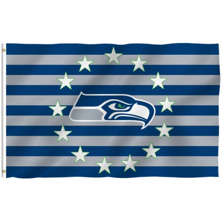 Seattle Seahawks Stars & Stripes 3' x 5' Polyester Flag