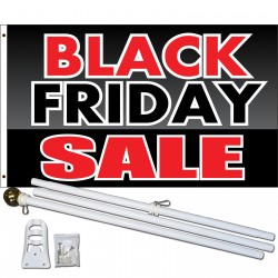 Black Friday Sale 3' x 5' Polyester Flag, Pole and Mount