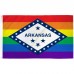 Arkansas Rainbow Pride 3 'x 5' Polyester Flag, Pole and Mount