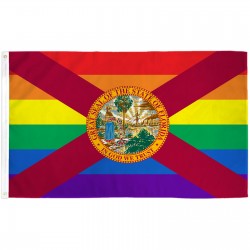Florida Rainbow Pride 3 'x 5' Polyester Flag
