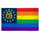 Georgia Rainbow Pride 3 'x 5' Polyester Flag