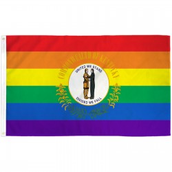 Kentucky Rainbow Pride 3 'x 5' Polyester Flag