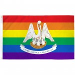 Louisiana Rainbow Pride 3 'x 5' Polyester Flag