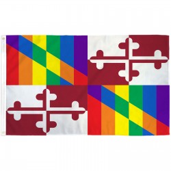Maryland Rainbow Pride 3 'x 5' Polyester Flag