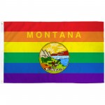 Montana Rainbow Pride 3 'x 5' Polyester Flag