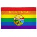 Montana Rainbow Pride 3 'x 5' Polyester Flag, Pole and Mount
