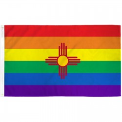 New Mexico Rainbow Pride 3 'x 5' Polyester Flag