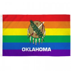 Oklahoma Rainbow Pride 3 'x 5' Polyester Flag