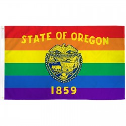 Oregon Rainbow Pride 3 'x 5' Polyester Flag