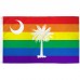 South Carolina Rainbow Pride 3 'x 5' Polyester Flag, Pole and Mount