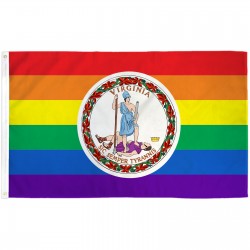 Virginia Rainbow Pride 3 'x 5' Polyester Flag
