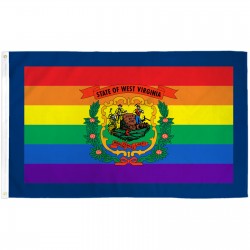 West Virginia Rainbow Pride 3 'x 5' Polyester Flag