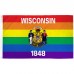 Wisconsin Rainbow Pride 3 'x 5' Polyester Flag