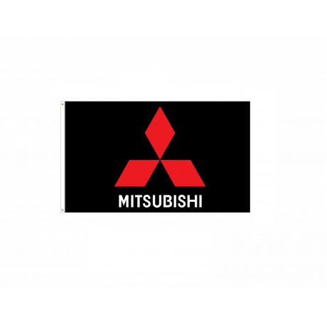 Mitsubishi Automotive Logo Black 3'x 5' Flag F-8112
