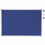 24"x 36" Aluminum Framed Blue Fabric Pin Board