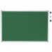 24"x 36" Aluminum Framed Green Fabric Pin Board