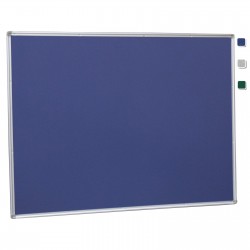 36"x 48" Aluminum Framed Blue Fabric Pin Board