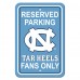 North Carolina Tar Heels 12-inch by 18-inch Parking Sign