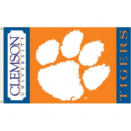 Clemson Tigers Double Sided 3'x 5' College Flag