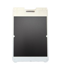 25" x 36" White Poly Plastic A-Frame - Chalkboard Black Panels