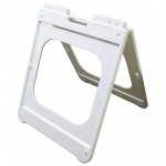 26" x 32" White Poly Plastic A-Frame - Frame Only