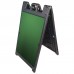 25" x 45" Black Poly Plastic A-Frame - Chalkboard Green Panels