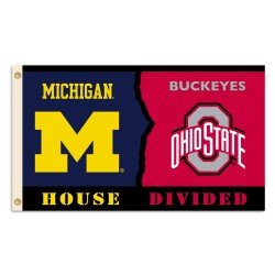 Michigan Wolverines-Ohio State House Divided 3'x 5' Flag