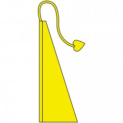 New 13' Windtail Attention Flags Sunny Yellow