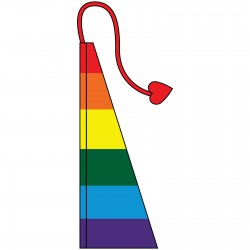 New 13' Windtail Attention Flags Rainbow