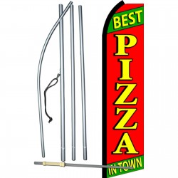 Best Pizza In Town Swooper Flag Bundle