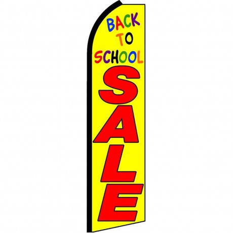 Back To School Sale Yellow Swooper Flag
