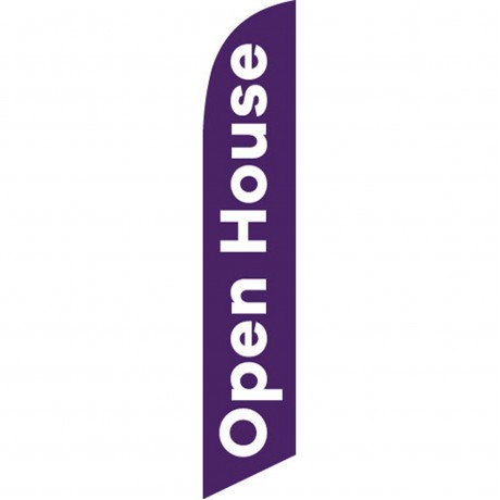 Open House Purple White Windless Swooper Flag