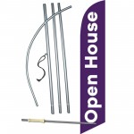 Open House Purple White Windless Swooper Flag Bundle