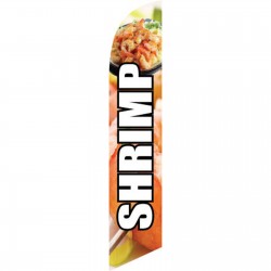 Shrimp Graphic Windless Swooper Flag