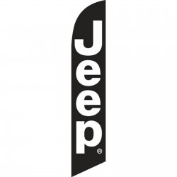 Jeep Black White Windless Swooper Flag