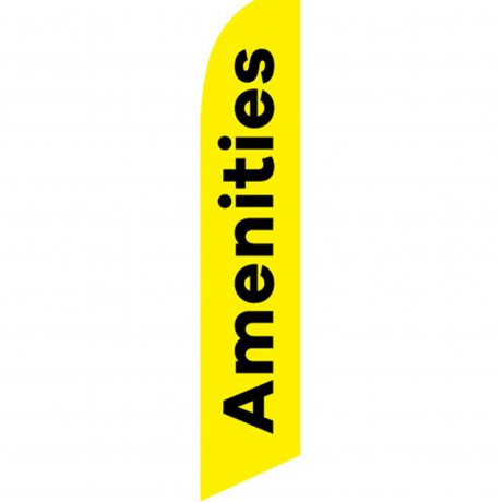 Amenities Yellow Black Swooper Flag