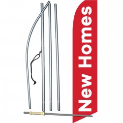 New Homes Red Swooper Flag Bundle