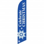 Celebrate Christmas Snowflake Swooper Flag