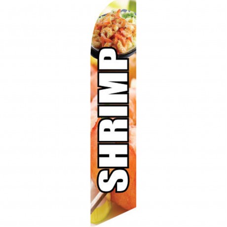 Shrimp Graphic Swooper Flag