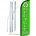Recycle Here Green Windless Swooper Flag Bundle