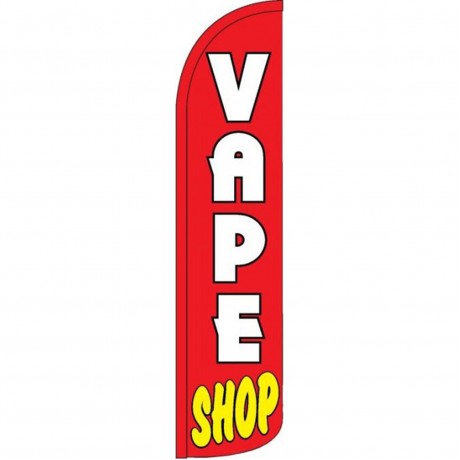 Vape Shop Red Windless Swooper Flag