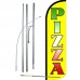 Pizza Yellow Neon Windless Swooper Flag Bundle
