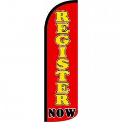 Register Now Red Yellow Windless Swooper Flag