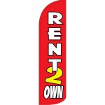 Rent 2 Own Red Windless Swooper Flag