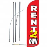 Rent 2 Own Red Windless Swooper Flag Bundle