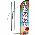 Alcohol Beach Graphic Windless Swooper Flag Bundle