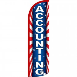 Accounting Red White Blue Windless Swooper Flag